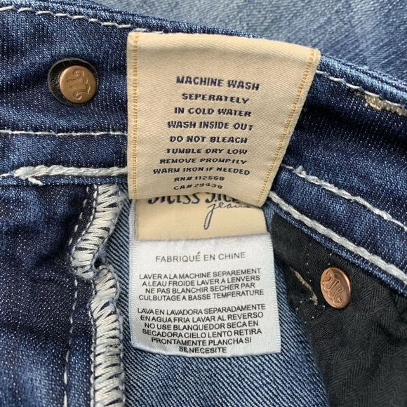 Miss Me Distressed Womens Boot Cut Jeans Embellished Studded Floral Size 30 - Picture 11 of 12